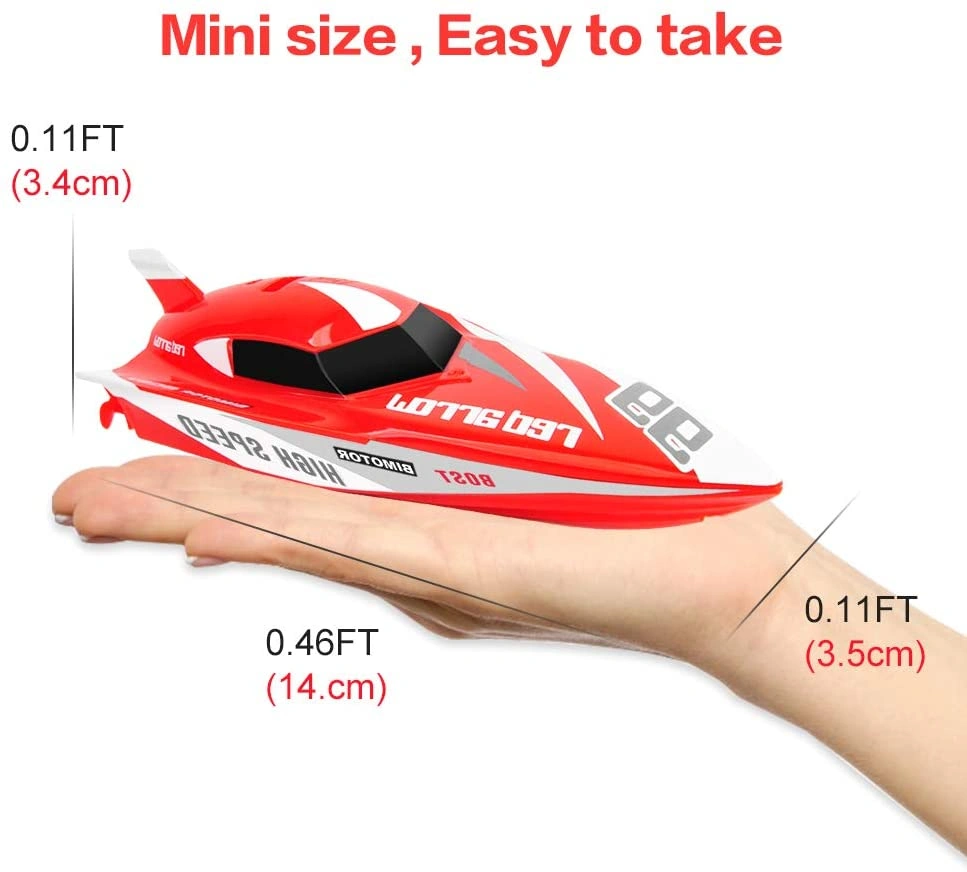 GizmoVine RC Boat: Mini Speedster for Kids! Pool Fun or Gift Blue Upgrade! Zoom Zoom!